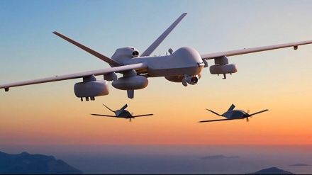 रूसी जेट विमानों के घेरे में आने के बाद, विशाल अमरीकी ड्रोन काला सागर में डूब गया