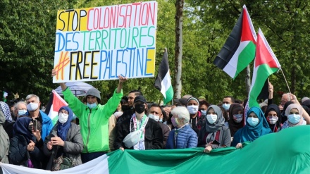 Protesta në Paris në mbështetje të popullit të Palestinës