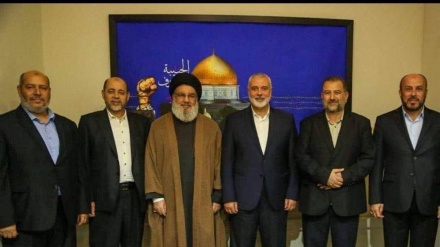 Takimi i Ismail Hanije me Sejed Hasan Nasrullah në Bejrut
