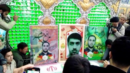  وداع جانانه مردم شرق تهران با شهدای مدافع حرم