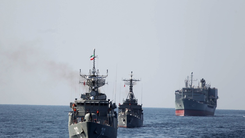 Iran, la flotta della marina ancorata nel porto di Salalah dell'Oman 