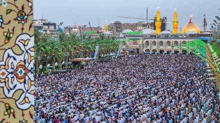 برپایی نماز باشکوه عید سعید فطر در بین‌الحرمین، در کنار بارگاه ملکوتی اباعبدالله الحسین (ع)