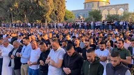 برگزاری باشکوه نماز عید فطر در مسجدالاقصی با حضور ۲۵۰هزار فلسطینی