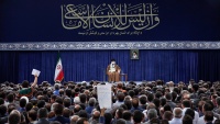 イランイスラム革命最高指導者のハーメネイー師と労働者らの会談