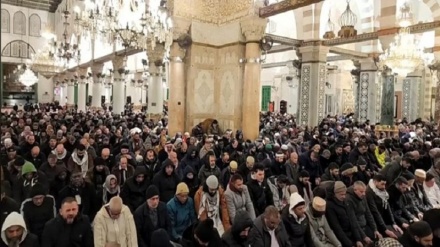 Lindungi Bab al-Rahmah, Ribuan Jemaah Palestina Salat Subuh di al-Aqsa