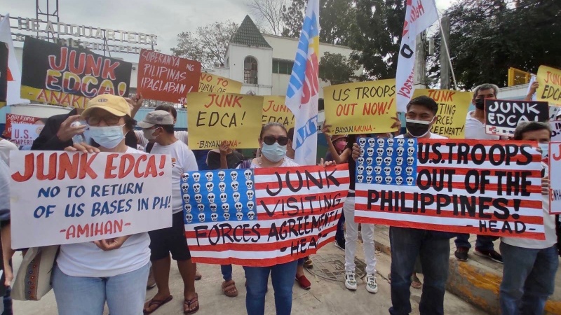 フィリピン市民が、米との合同軍事演習実施に抗議