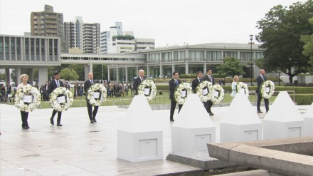 G7広島サミットで招待国首脳も慰霊碑に献花