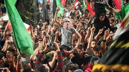 د غزې خلکو د بریا جشن ولمانځه