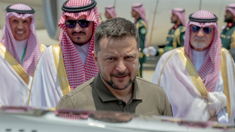 サウジアラビア・ジッダでのウクライナのゼレンスキー大統領