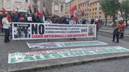 (FOTO) Manifestazioni contro il regime sionista a Roma in occasione del Nakba Day