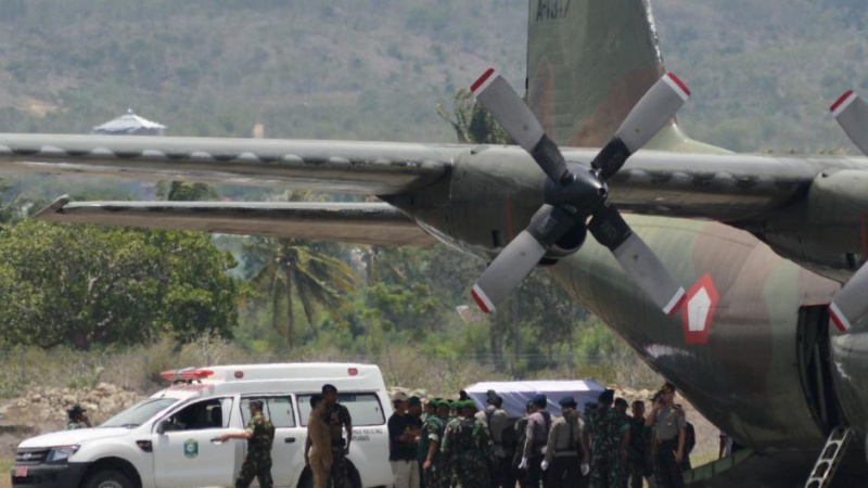 印度尼西亚陆军一架直升机坠毁