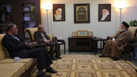 İRİB başkanının Seyyit Hasan Nasrullah ile görüşmesinde direniş medyasının misyonu ele alındı