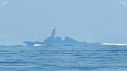 IRGC releases photos of US destroyer in Hormuz Strait