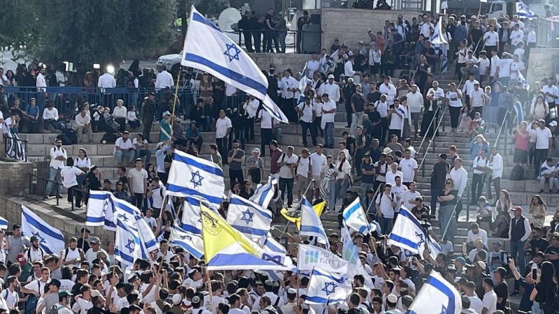 Pawai Bendera Israel memperingati Hari Yerusalem.