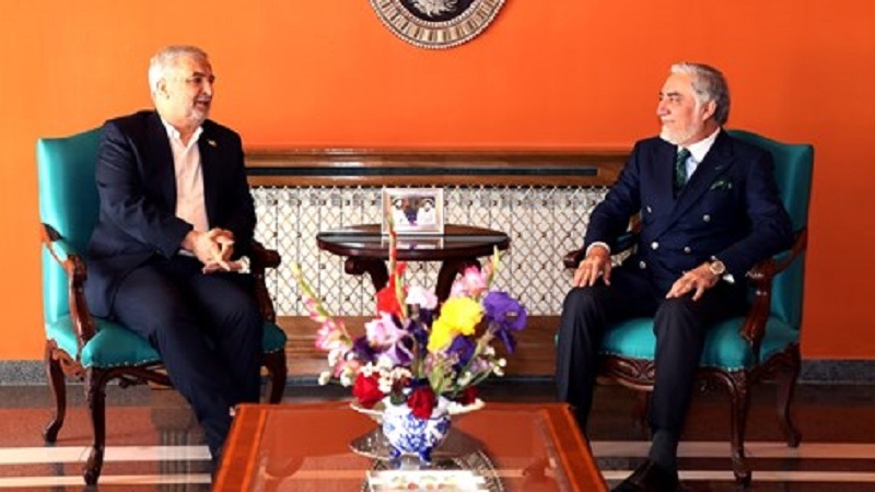 تاکید « عبدالله عبدالله » بر گسترش روابط دوجانبه بین افغانستان و ایران