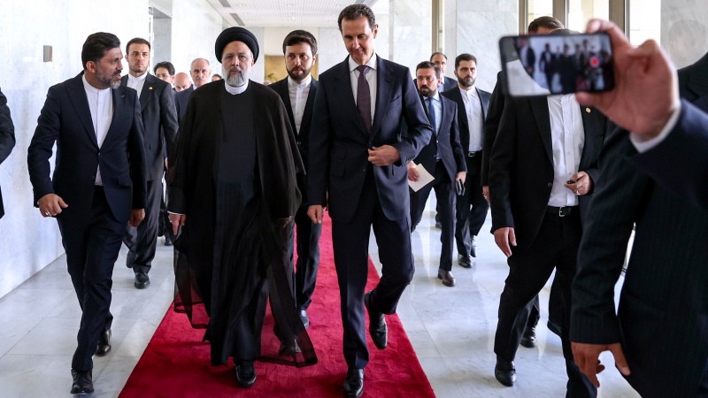 Presiden Iran Raisi dan Presiden Suriah Assad