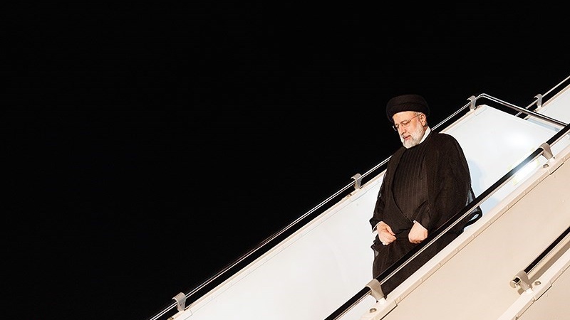 Presiden RII Ebrahim Raisi  tiba di Tehran, Rabu (25/5/2023) malam.