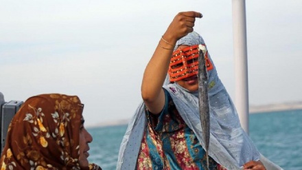 Իրանը լուսանկարներում-Ձկնորսուհիները Հենգամ կղզում