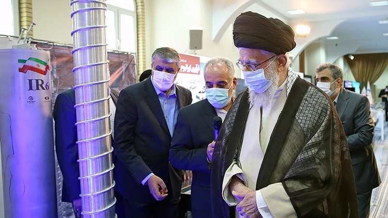 Rahbar di Pameran Industri Nuklir Iran, Minggu (11/6/2023)