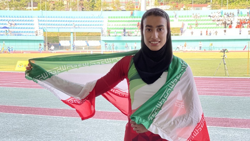 Female Iranian sprinter wins silver in 2023 Asian Junior Athletics Championships