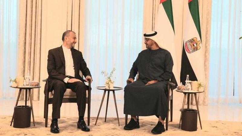 دیدار امیرعبداللهیان با رئیس دولت امارات متحده عربی در ابوظبی