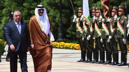 امیر قطر در سفری رسمی وارد تاجیکستان شد