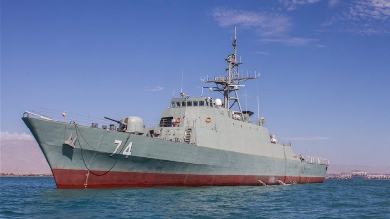 File photo of an Iranian destroyer in the Persian Gulf. (Photo by Tasnim News Agency)