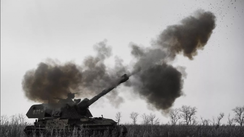 serangan pasukan Ukraina di Donetsk