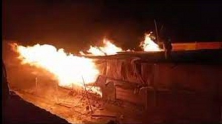 خسارت گسترده آتش‌سوزی به بازار ولسوالی بلخاب 