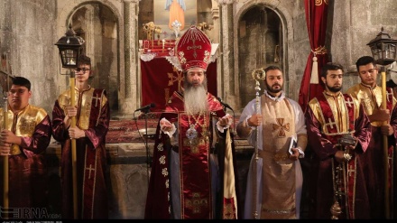 Проведение религиозного обряда «Бадарак» в Чалдаранской церкви