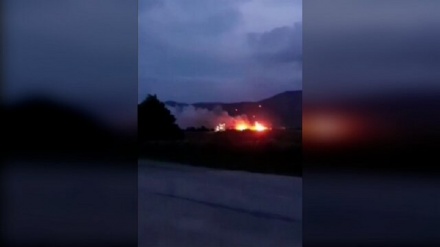 آتش‌سوزی در یک پایگاه نظامی در کریمه
