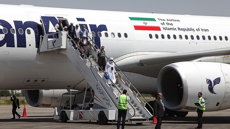 Jemaah haji Iran dari Azerbaijan Barat, tiba di Urmia, Sabtu (8/7/2023).