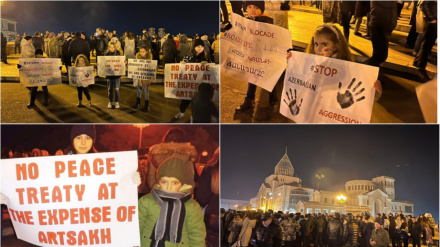 Ամո՛թ է, բացե՛ք կյանքի ճանապարհը, կամ փակե՛ք ձեր գրասենյակը․ արցախցիների ցույցը ՄԱԿ-ի գրասենյակի դիմաց