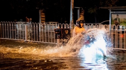 中国多地遭遇暴雨天气洪水造成至少 5 人死亡
