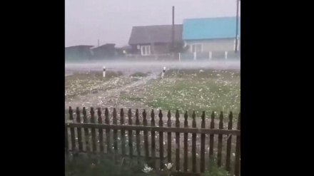 Rusya'da korkunç dolu yağışı