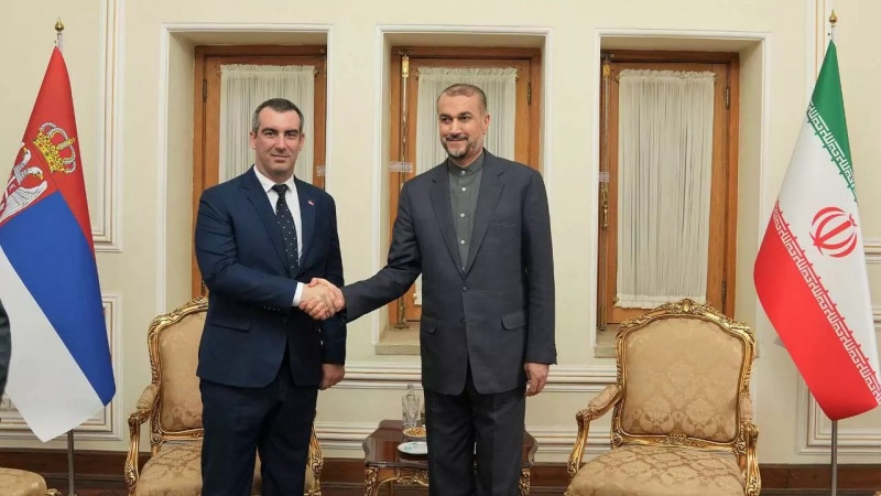 アミールアブドッラーヒヤーン外相とイランを訪問したセルビア国民議会のオルリッチ議長