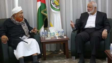 Встреча Хании с главой делегации йеменских улемов