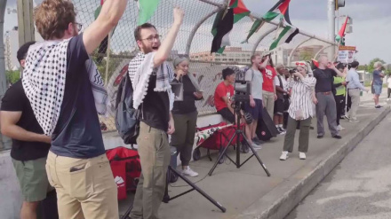  US protesters condemn Israeli president's address 