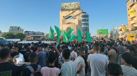 (FOTO) Gaza, raduno a sostegno della Resistenza contro Israele