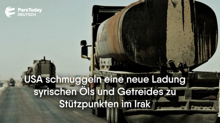 USA schmuggeln eine neue Ladung syrischen Öls und Getreides zu Stützpunkten im Irak
