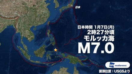 インドネシア・バリ海でM7.０の強い地震が発生