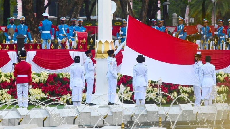 Ilustrasi upacara bendera