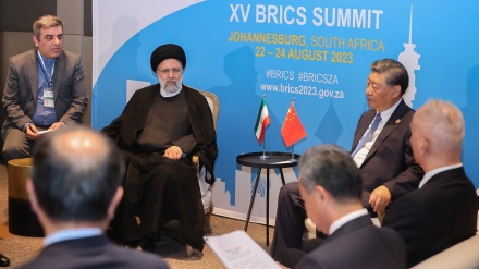 伊朗总统与中国主席在约翰内斯堡会见