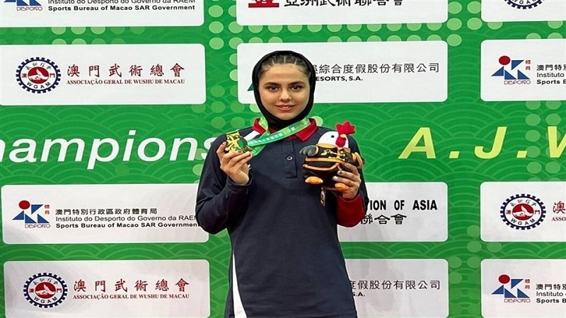 قهرمانی بانوی ورزشکار ایرانی در مسابقات ووشو قهرمانی جوانان آسیا