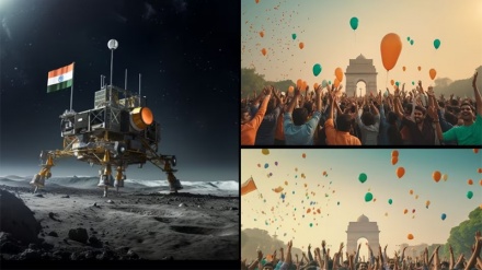 فرود نخستین کاوشگر هندی بر کره ماه 