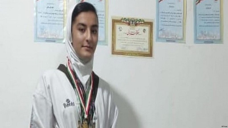 دختر تکواندوکار افغان در مسابقات بیروت طلایی شد