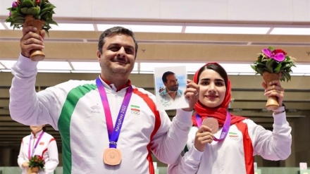  Iran’s 10m air pistol mixed team seizes bronze medal at Asian Games 