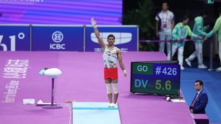 杭州アジア大会で、イラン体操選手が歴史的な銀メダル