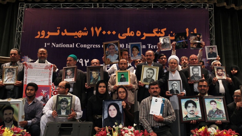File photo shows families of victims of terror at a national conference held in Tehran to commemorate 17,000 Iranian martyrs of terrorist attacks.