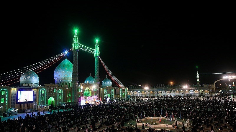 Masjid suci Jamkaran di kota Qom, Iran.